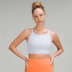 NWT Lululemon Ribbed Twist Back Yoga Bra in Pastel Blue size 8